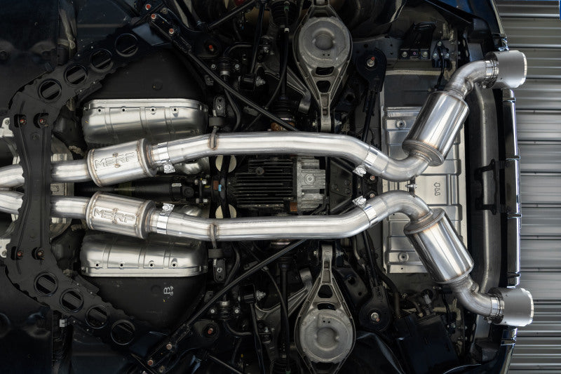 Load image into Gallery viewer, MBRP 23-24 Nissan Z 3.0L Armor Pro T304 Stainless Steel 3in Cat-Back Dual Rear Exit w/ 5in OD CF Tip
