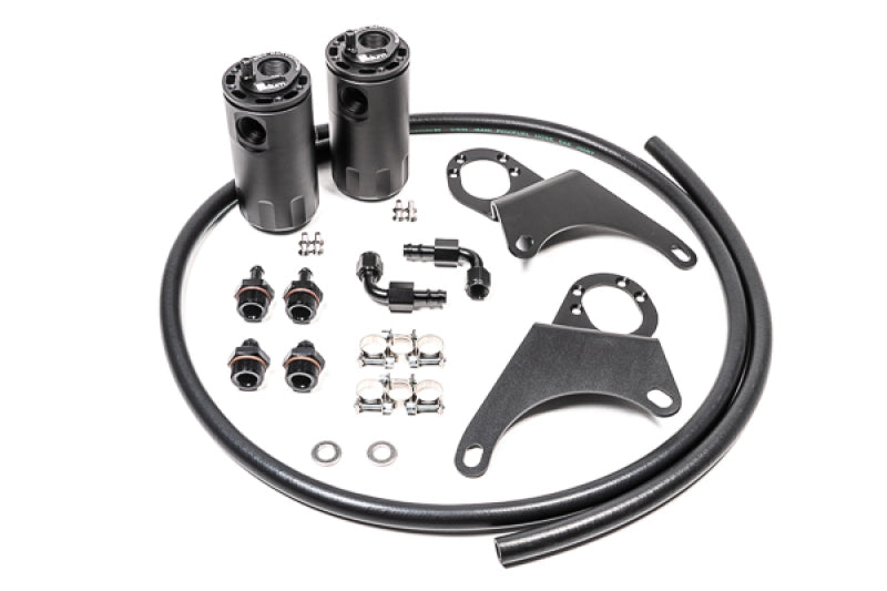 Load image into Gallery viewer, Radium Engineering Mitsubishi Evo 8-9 Dual Catch Can Kit Fluid Lock
