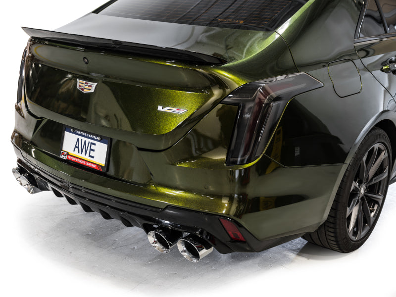 Load image into Gallery viewer, AWE Tuning 2021+ Cadillac CT4-V Blackwing SwitchPath Exhaust - Chrome Silver Tips
