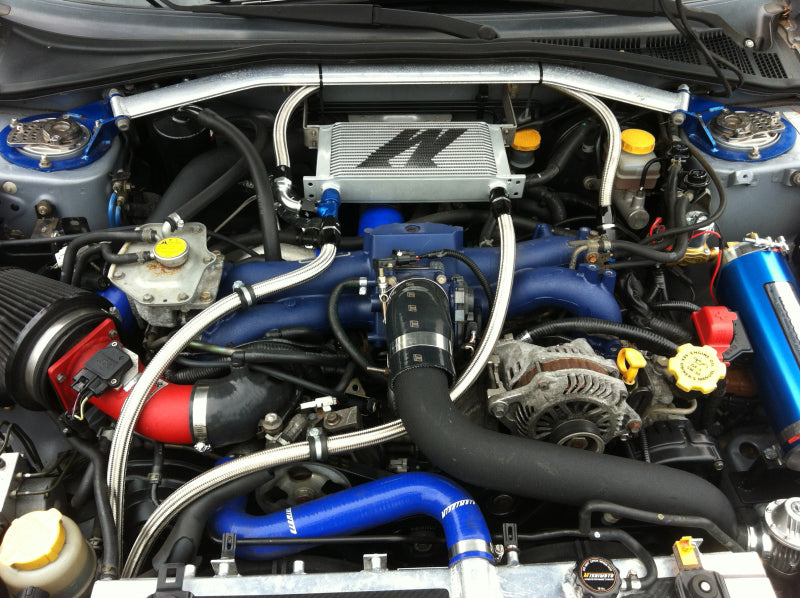 Load image into Gallery viewer, Mishimoto Universal 10 Row Oil Cooler Kit (Metal Braided Lines)
