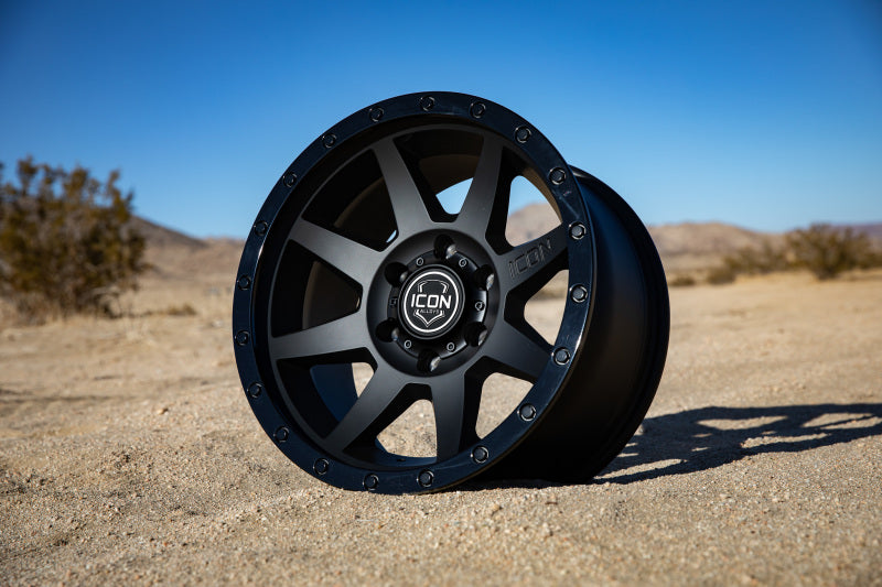 Load image into Gallery viewer, ICON Rebound 17x8.5 5x5 -6mm Offset 4.5in BS 71.5mm Bore Double Black Wheel
