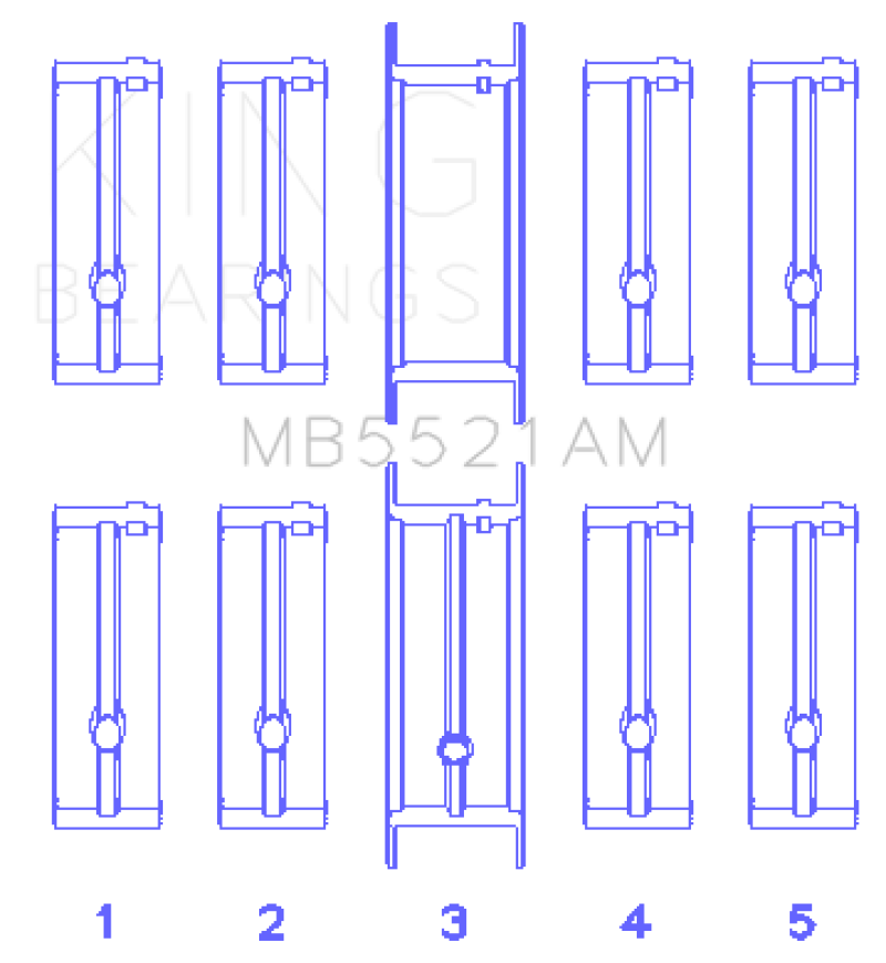 Load image into Gallery viewer, King Chrysler 2.2L Main Bearing Set
