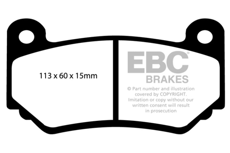 Load image into Gallery viewer, EBC 08-11 Lotus Exige 1.8 Supercharged (240) Yellowstuff Front Brake Pads
