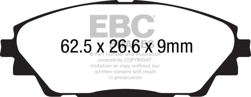 Load image into Gallery viewer, EBC 14+ Mazda 3 2.0 (Japan Build) Yellowstuff Front Brake Pads
