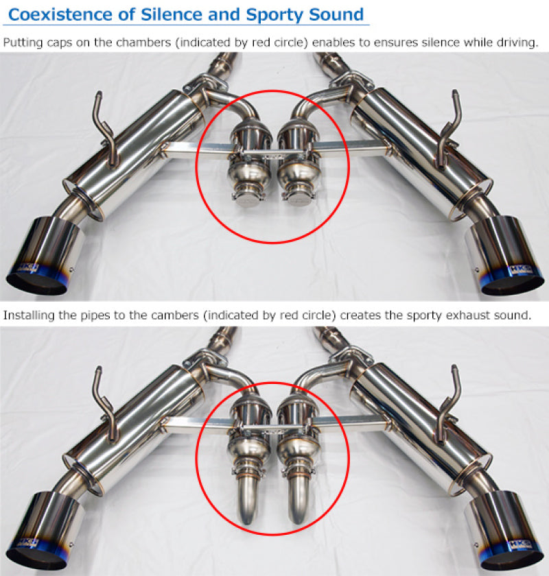 Load image into Gallery viewer, HKS 2017 Infiniti Q60 (RWD) Dual Hi-Power Titanium Tip Catback Exhaust
