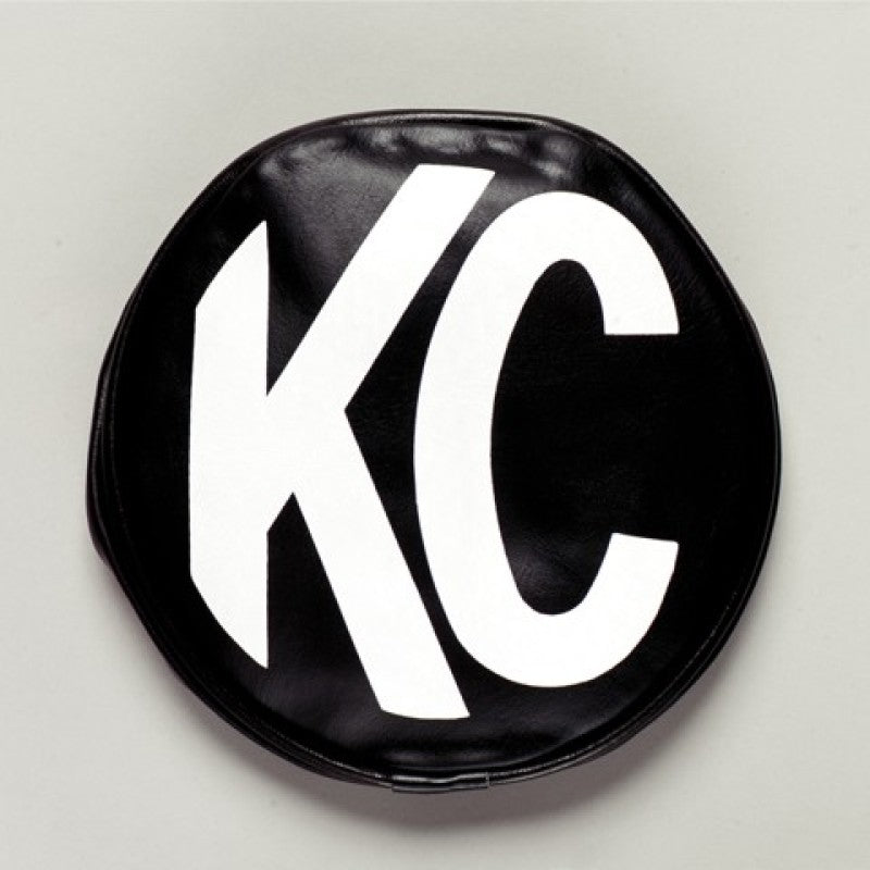 Load image into Gallery viewer, KC HiLiTES 6in. Round Soft Cover (Pair) - Black w/Yellow KC Logo
