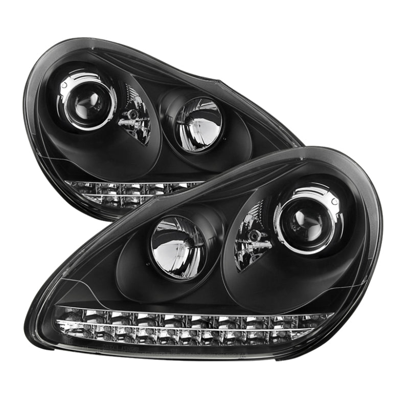 Load image into Gallery viewer, Spyder Porsche Cayenne 03-06 Projector Xenon/HID Model- DRL LED Blk PRO-YD-PCAY03-HID-DRL-BK
