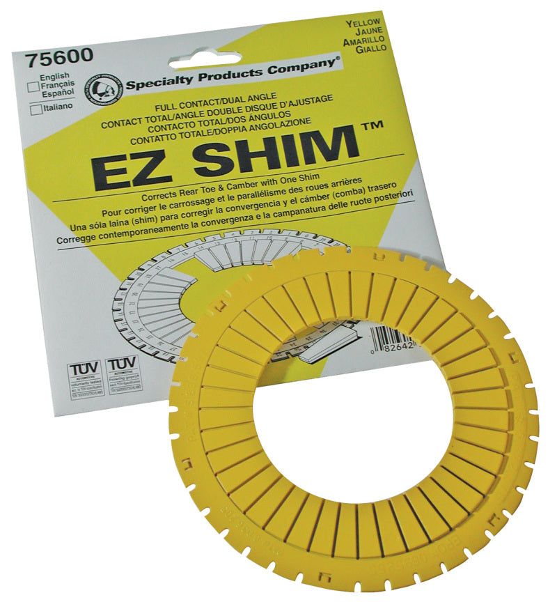 Load image into Gallery viewer, SPC Performance EZ Shim Dual Angle Camber/Toe Shim (Yellow)
