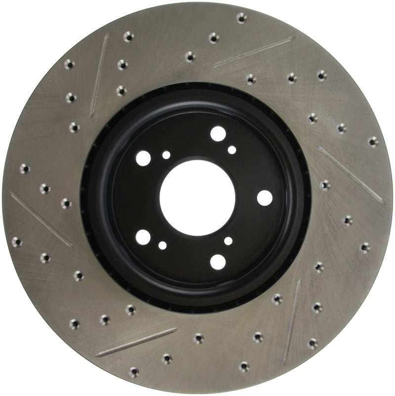 Load image into Gallery viewer, StopTech 04-08 Acura TL (Brembo Caliber) SportStop Slotted &amp; Drilled Left Front Rotor
