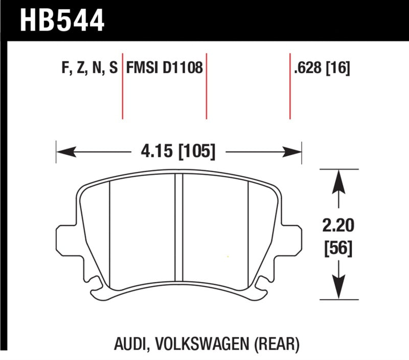 Load image into Gallery viewer, Hawk 2006-2009 Audi A3 TFSIi Quattro 2.0 HPS 5.0 Rear Brake Pads - Fuel Injector Connection
