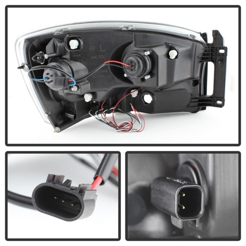 Load image into Gallery viewer, Spyder Dodge Ram 1500 06-08/Ram 2500 06-09 Projector Headlights LED Halo LED Blk PRO-YD-DR06-HL-BK
