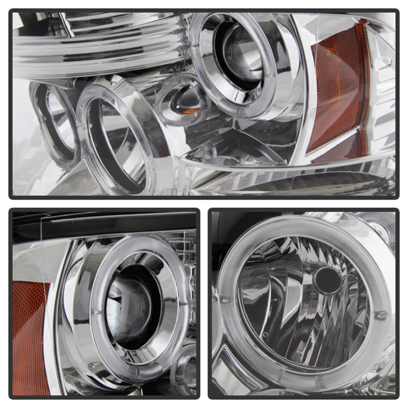 Load image into Gallery viewer, Spyder Dodge Ram 1500 09-14 10-14 Projector Headlights Halogen- LED Halo LED - Chrm PRO-YD-DR09-HL-C
