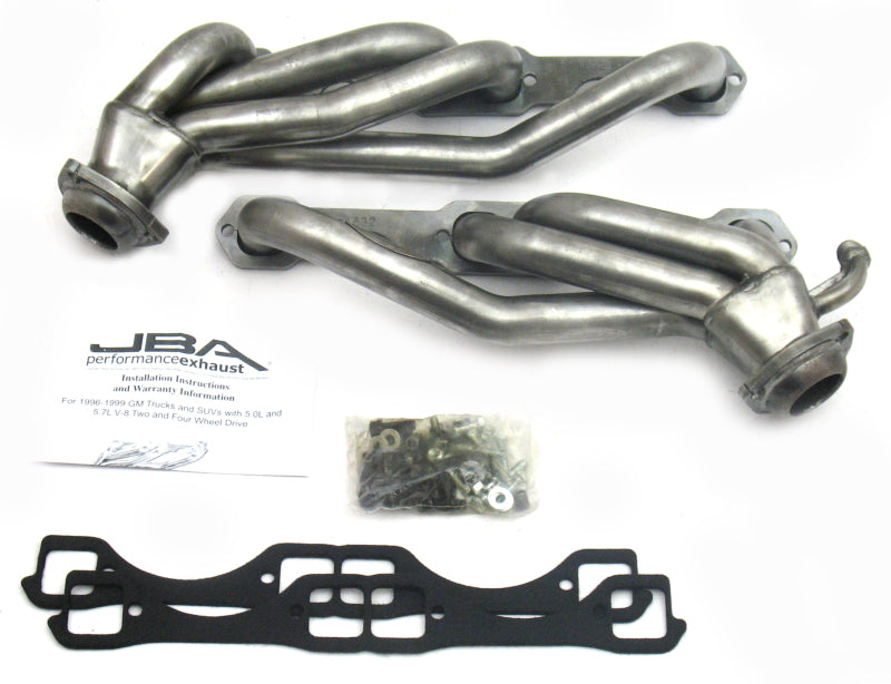 Load image into Gallery viewer, JBA 96-00 GM Truck 5.0L/5.7L SBC w/o A.I.R. 1-1/2in Primary Raw 409SS Cat4Ward Header
