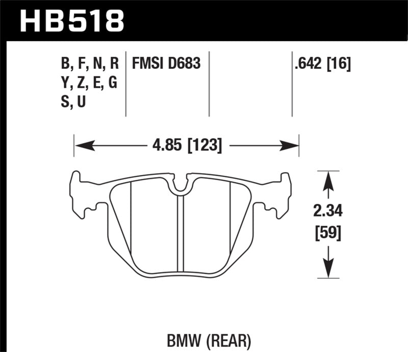 Load image into Gallery viewer, Hawk 2001-2006 BMW 330Ci HPS 5.0 Rear Brake Pads
