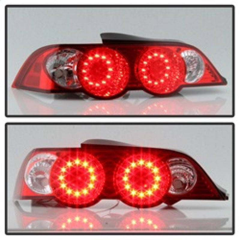 Load image into Gallery viewer, Spyder Acura RSX 02-04 LED Tail Lights Red Clear ALT-YD-ARSX02-LED-RC
