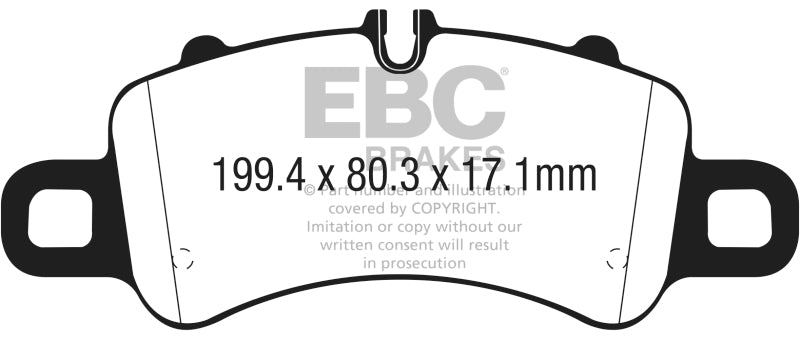 Load image into Gallery viewer, EBC 2016+ Porsche 911 (991/2 w/Cast Iron Rotors) 3.0TT Carrera Bluestuff Front Brake Pads
