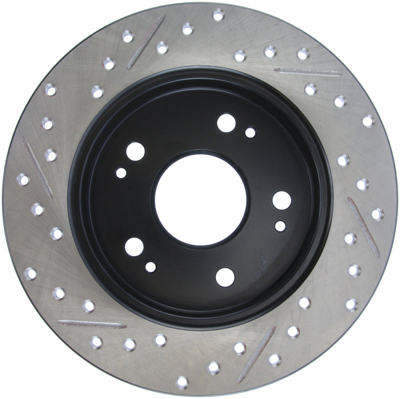 Load image into Gallery viewer, StopTech 06-09 Honda Civic Ex/Si Slotted &amp; Drilled Left Rear Rotor
