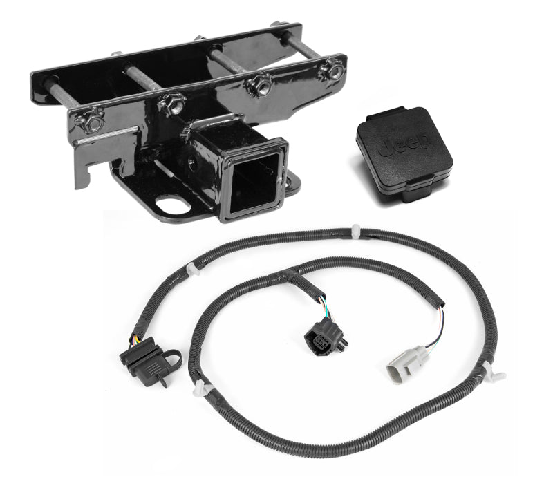Load image into Gallery viewer, Rugged Ridge Receiver Hitch Kit Jeep Logo 07-18 Jeep Wrangler

