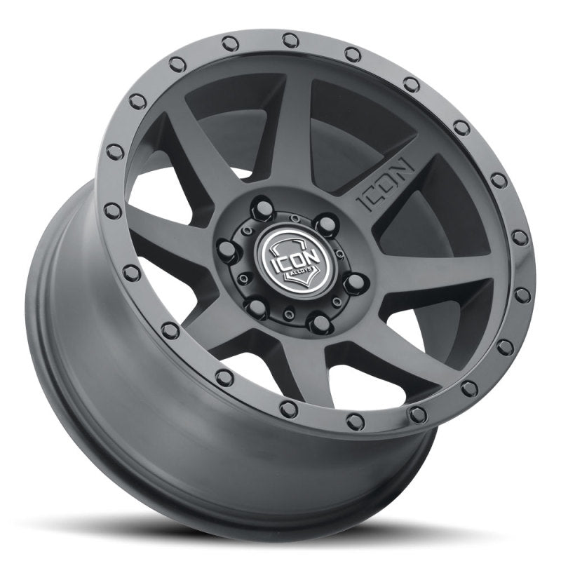 Load image into Gallery viewer, ICON Rebound 17x8.5 5x5 -6mm Offset 4.5in BS 71.5mm Bore Double Black Wheel
