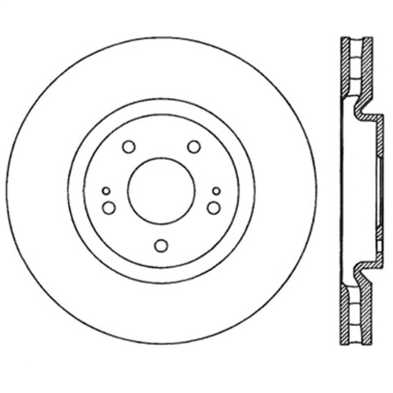 Load image into Gallery viewer, StopTech Power Slot 03-06 Evo 8 &amp; 9 Slotted Left Front Rotor

