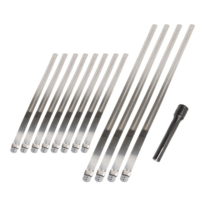 Load image into Gallery viewer, DEI Stainless Steel Positive Locking Tie &amp; Tool Kit - 8in (8 Pack) &amp; 14in (4 Pack)
