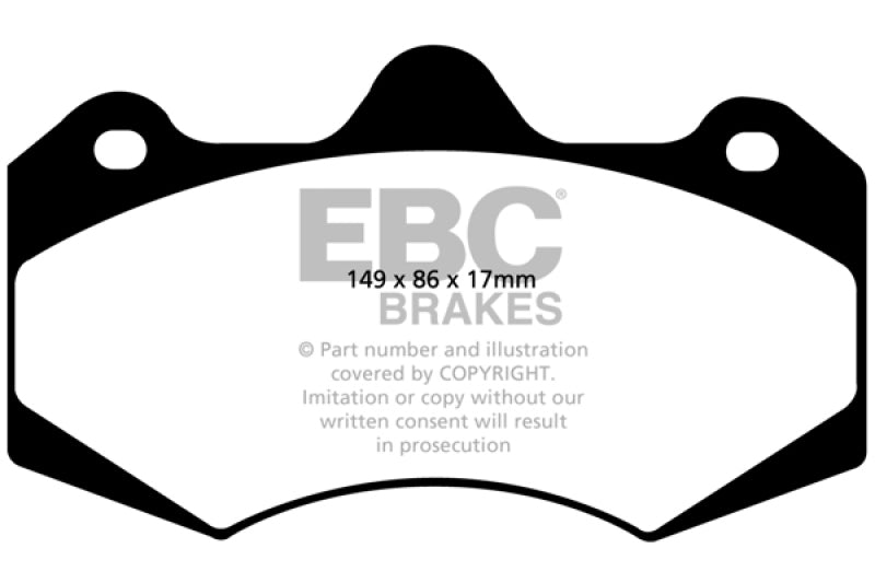 Load image into Gallery viewer, EBC 01-04 Aston Martin Vanquish 5.9 (AP Caliper) Bluestuff Front Brake Pads

