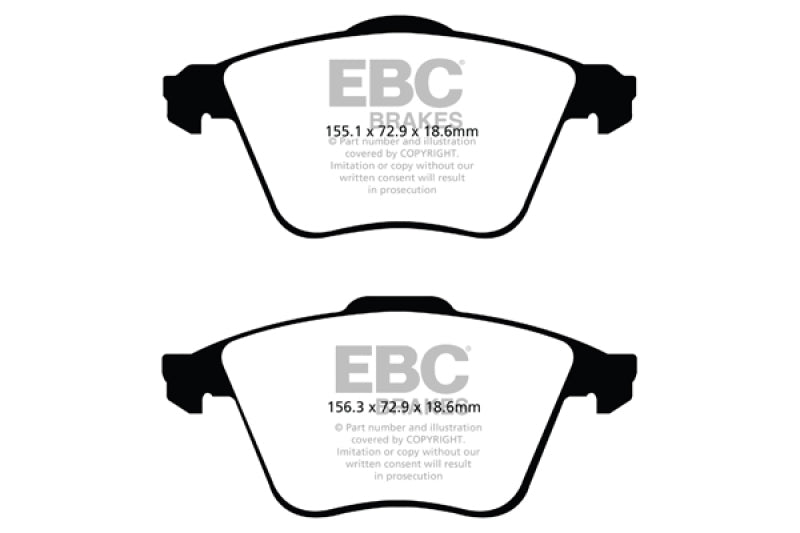 Load image into Gallery viewer, EBC 07-13 Mazda 3 2.3 Turbo Greenstuff Front Brake Pads
