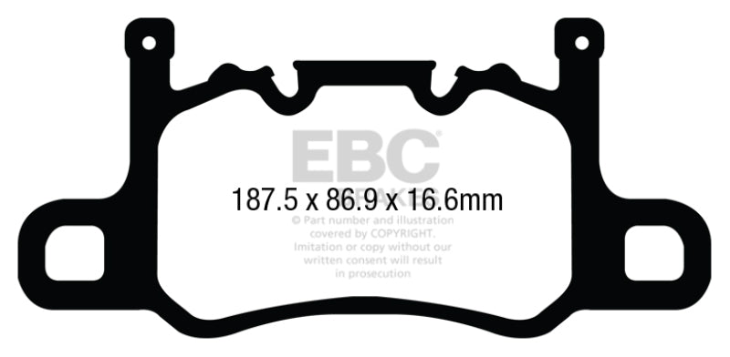 Load image into Gallery viewer, EBC 13-15 Porsche 911 (991) (Cast Iron Rotor only) 3.8 GT3 Yellowstuff Rear Brake Pads
