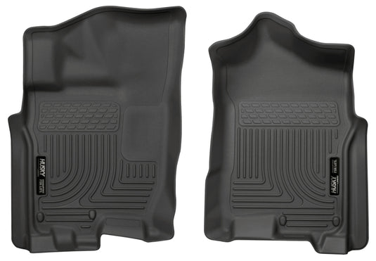 Husky Liners 2016 Nissan Titan XD Crew Cab WeatherBeater Front Row Black Floor Liners - Fuel Injector Connection