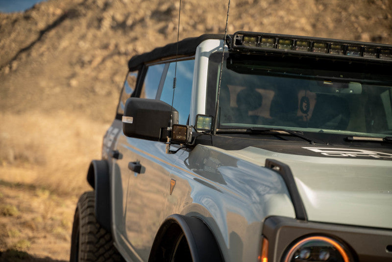 Load image into Gallery viewer, DV8 Offroad 2021 Ford Bronco A Pillar Dual Light Pod Drop Mounts
