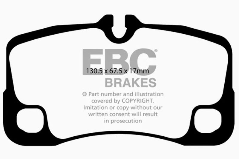Load image into Gallery viewer, EBC 09-12 Porsche 911 (997) (Cast Iron Rotor only) 3.6 Carrera 2 Redstuff Rear Brake Pads
