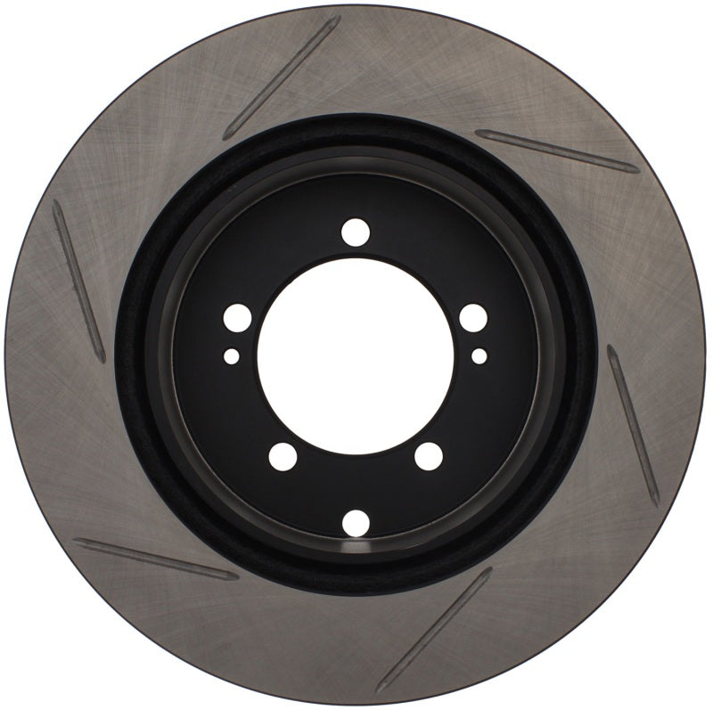 Load image into Gallery viewer, StopTech Power Slot 03-06 Evo 8 &amp; 9 Slotted Left Rear Rotor
