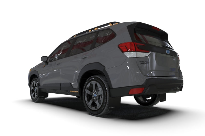 Load image into Gallery viewer, Rally Armor 2022 Subaru Forester (Incl. Wilderness) Black UR Mud Flap w/ Wild Orange Logo
