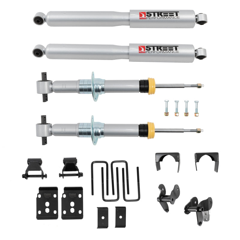 Load image into Gallery viewer, Belltech 2021+ Ford F-150 4WD 1in to 3.5in Front 5.5in Rear Lowering Kit
