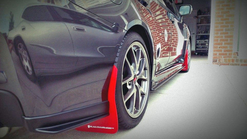 Load image into Gallery viewer, Rally Armor 15-21 Subaru WRX/STI (Sedan ONLY) White UR Mud Flap w/ Red Logo
