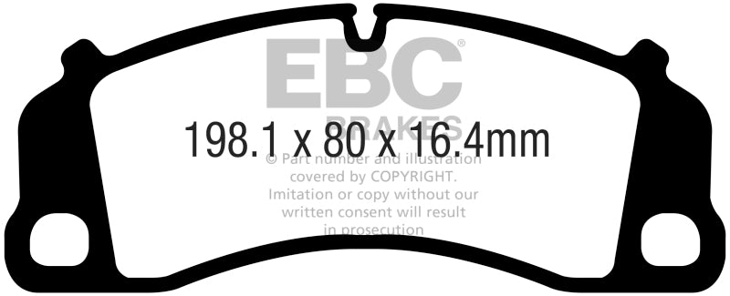 Load image into Gallery viewer, EBC 2016+ Porsche 911 (991/992) Carrera S 3.0TT (Cast Iron Rotor Only) Redstuff Front Brake Pads
