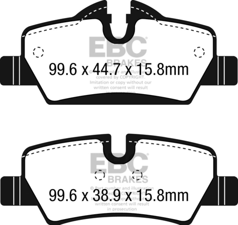 Load image into Gallery viewer, EBC 14+ Mini Hardtop 1.5 Turbo Cooper Redstuff Rear Brake Pads
