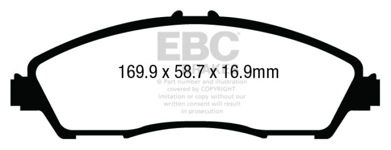 Load image into Gallery viewer, EBC 14+ Acura MDX 3.5 Greenstuff Front Brake Pads
