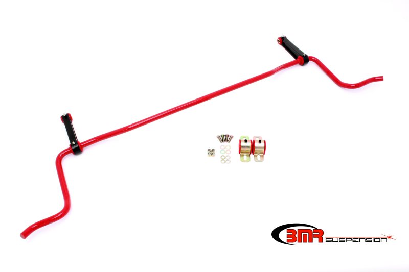 Load image into Gallery viewer, BMR 05-10 S197 Mustang Rear Solid 22mm Sway Bar Kit w/ Bushings &amp; Billet Links - Red
