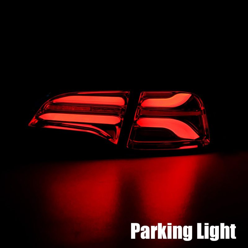 Load image into Gallery viewer, AlphaRex 20-22 Tesla Model Y PRO-Series LED Tail Lights Jet Black w/Seq Sig

