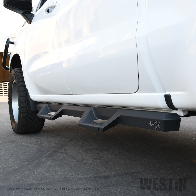 Load image into Gallery viewer, Westin 2019 Chevrolet Silverado / GMC Sierra 1500 Crew Cab Drop Nerf Step Bars - Textured Black
