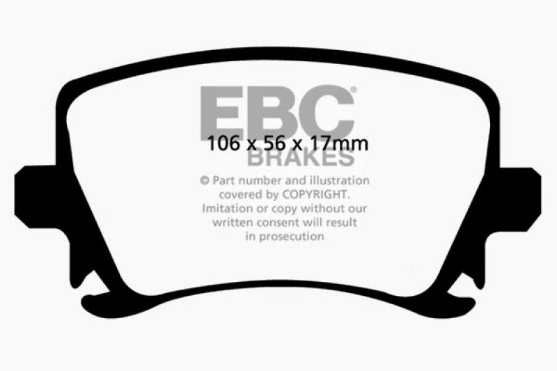 Load image into Gallery viewer, EBC 06-13 Audi A3 2.0 Turbo (Girling rear caliper) Greenstuff Rear Brake Pads
