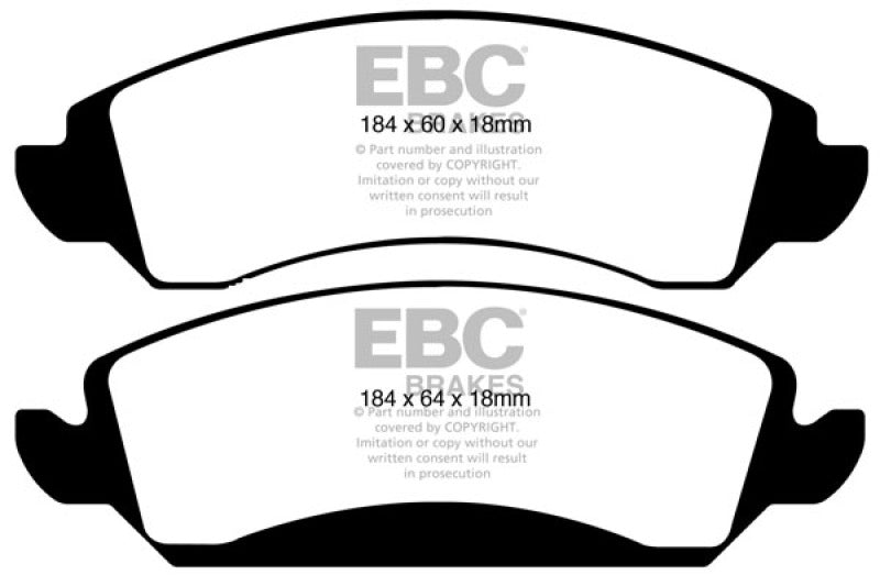 Load image into Gallery viewer, EBC 09-14 Cadillac Escalade 6.0 Hybrid Ultimax2 Front Brake Pads
