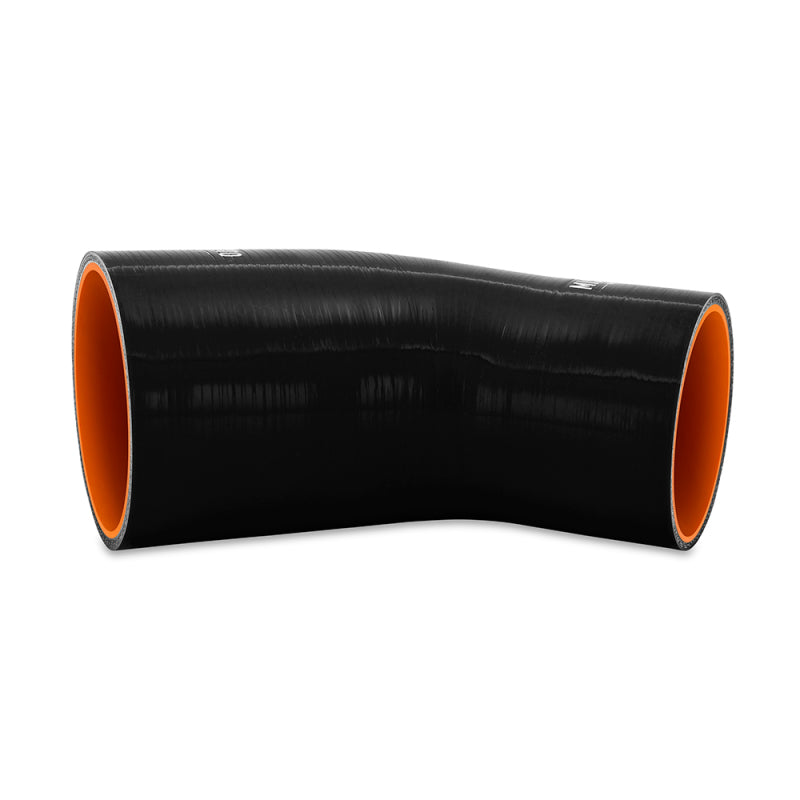 Load image into Gallery viewer, Mishimoto Silicone Reducer Coupler 45 Degree 3in to 3.75in - Black

