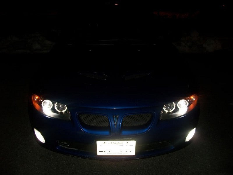 Load image into Gallery viewer, Spyder Pontiac GTO 04-06 Projector Headlights LED Halo LED Black High H1 Low H1 PRO-YD-PGTO04-HL-BK
