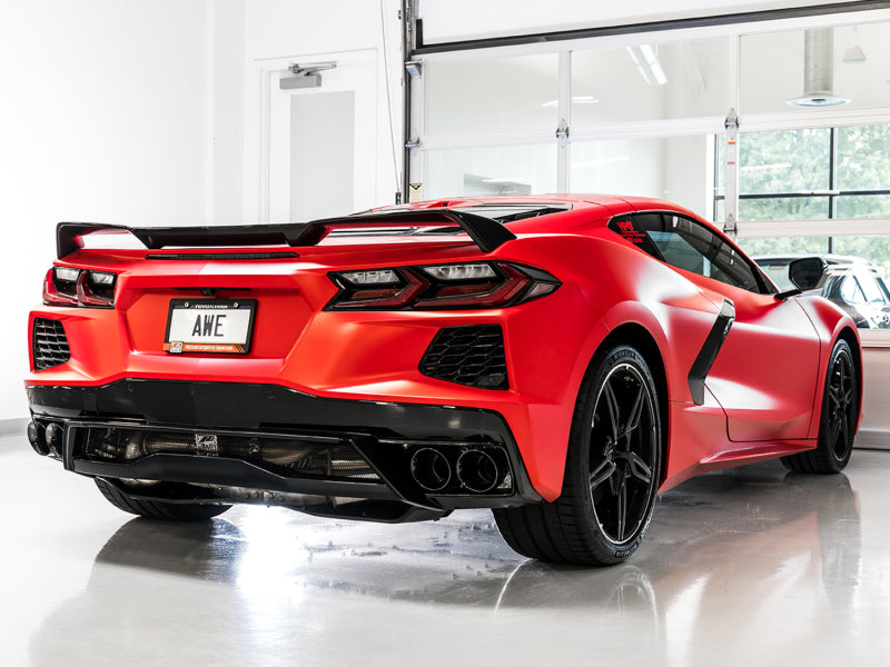 Load image into Gallery viewer, AWE Tuning 2020 Chevrolet Corvette (C8) Touring Edition Exhaust - Quad Diamond Black Tips
