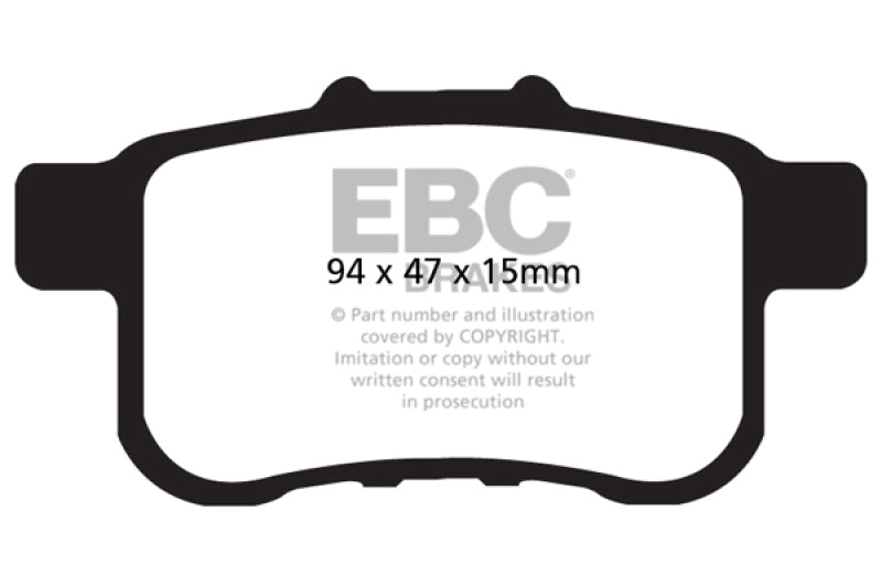 Load image into Gallery viewer, EBC 09-14 Acura TSX 2.4 Yellowstuff Rear Brake Pads
