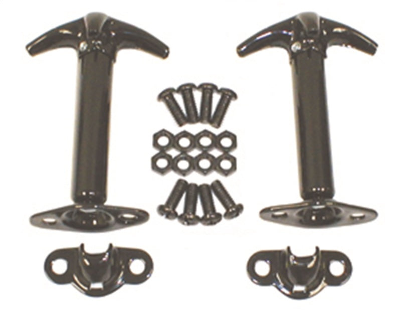 Load image into Gallery viewer, Rugged Ridge 41-95 Jeep CJ / Jeep Wrangler Black Hood Catch Kit
