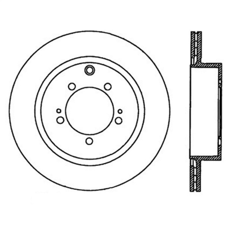 Load image into Gallery viewer, StopTech Power Slot 08-09 Evo 10 Slotted Left Rear Rotor
