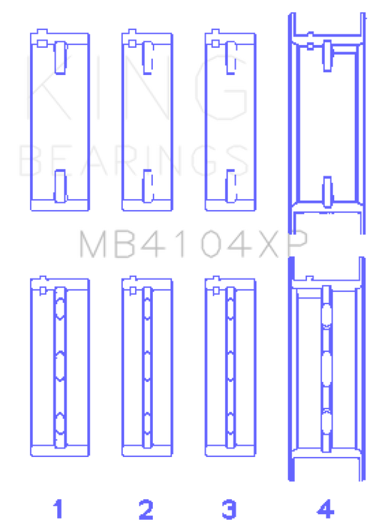 King Nissan VG30DE/VG30DETT (Size STD) Performance Main Bearing Set